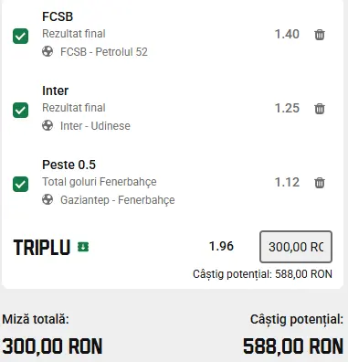 Cota 2 la Unibet 14.09.2026