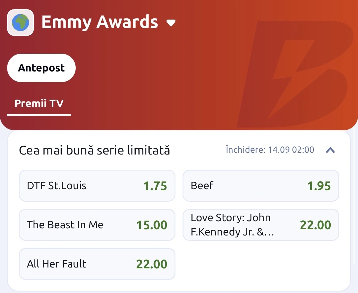 cote la betano pentru Cea mai bună Serie Limitată