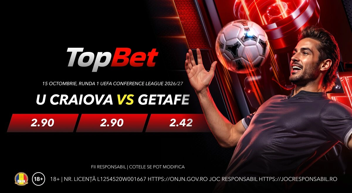 BetBuilder pentru U Craiova vs Getafe – cota 4.25