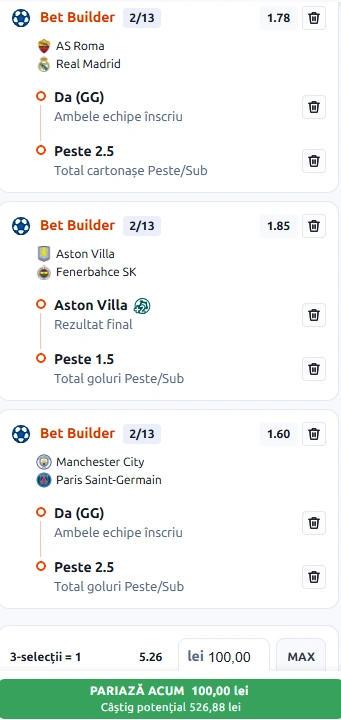 Biletul Zilei Bet Builder din 14 octombrie 2026