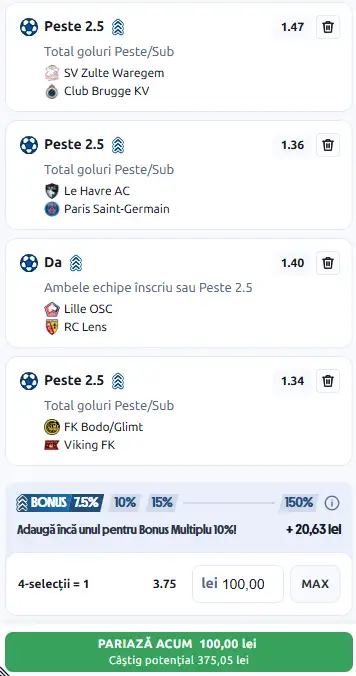 Biletul Zilei Betano din 30 octombrie 2026