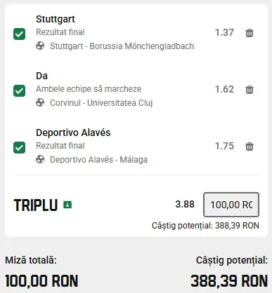 Biletul Zilei Unibet din 23 octombrie 2026