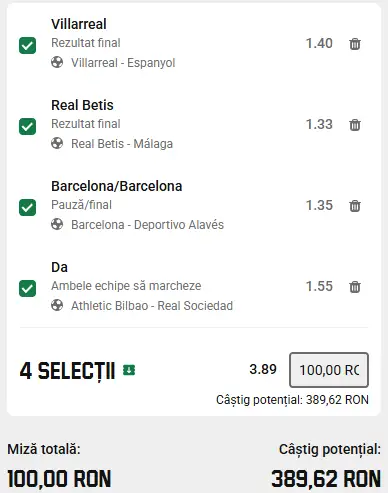 Biletul etapei a 11-a din LaLiga