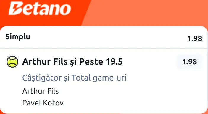 Cota 2 din Tenis 10 octombrie 2026 de la ATP Shanghai la Betano
