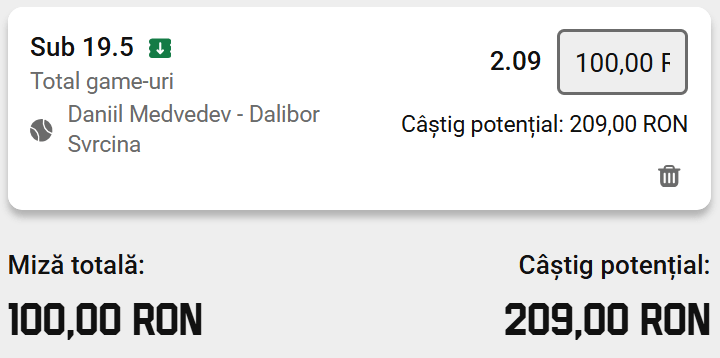 Cota 2 din Tenis 12 octombrie 2026 de la ATP Shanghai la Unibet