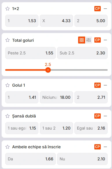 Cote pariuri Franta vs Belgia la Zinx