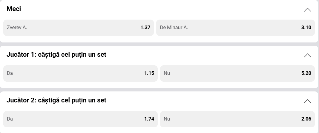Cote pariuri la Fortuna  Alexander Zverev vs Alex De Minaur, noul număr unu mondial pornește cu prima șansă în semifinala de la Vienna Open 2026