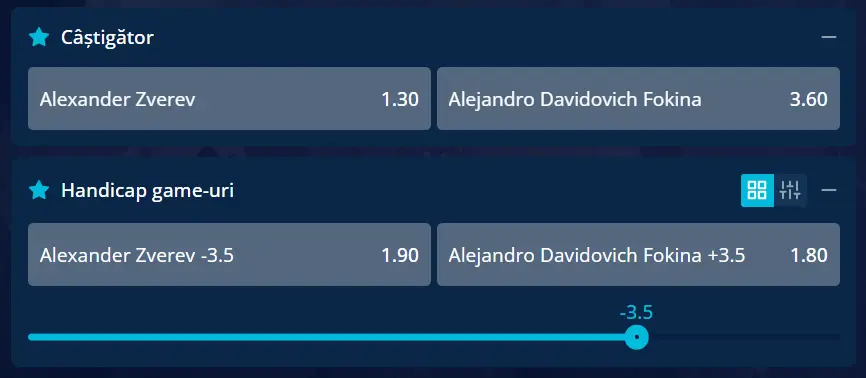 Cote pariuri la Mr Bit  Alexander Zverev vs Alejandro Davidovich Fokina, neamțul e favorit dar nu va avea meci ușor în semifinalele Shanghai Open 2026