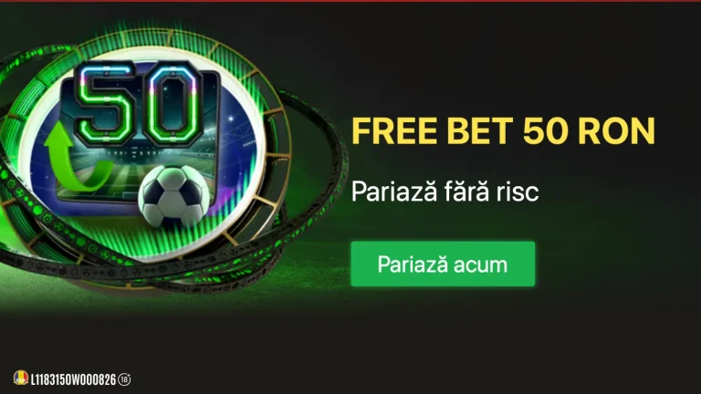 Pariază pe evenimentele favorite și câștigă 50 RON FreeBet 