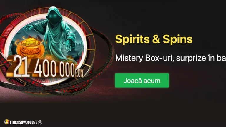 Spirits & Spins: Mystery Box-uri și Premii în bani de până la 5.350.000 RON