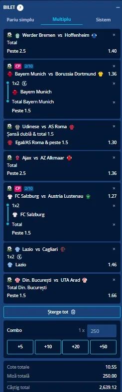 Bilet de weekend din fotbal 31 octombrie 2026