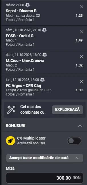 Biletul Etapei a 11-a din Liga 1