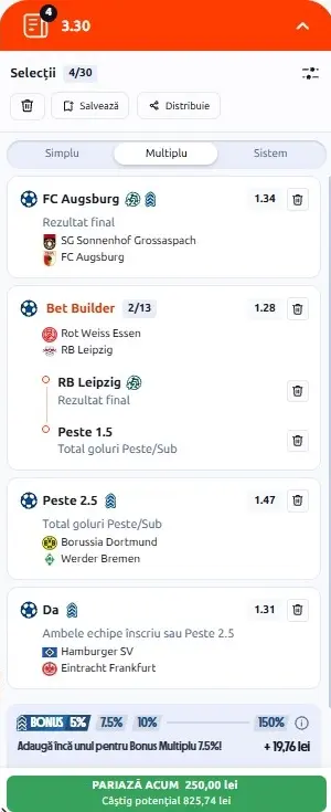 Biletul zilei azi din DFB Pokal 27.10.2026