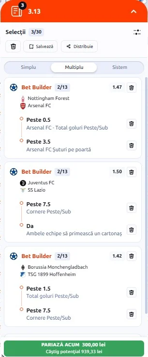 Biletul zilei din Bet Buildere 18.10.2026