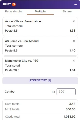 Biletul zilei din Champions League 14 octombrie 2026