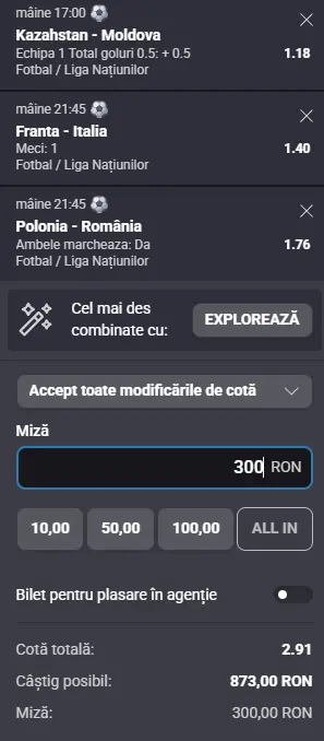 Biletul Zilei la Fortuna 02.10.2026