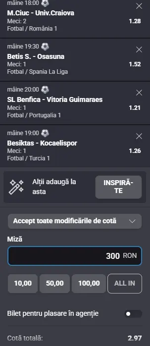 Biletul Zilei pe soliste la Fortuna