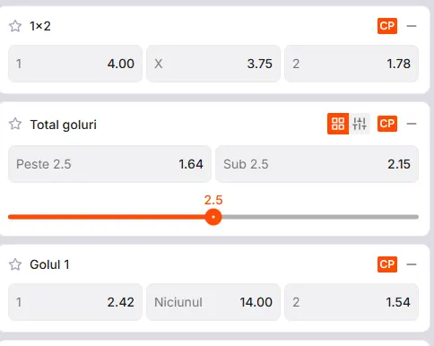 Oferta de cote România vs Suedia la Zinx