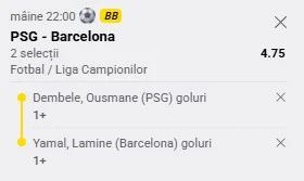 Pariuri Speciale PSG - Barcelona